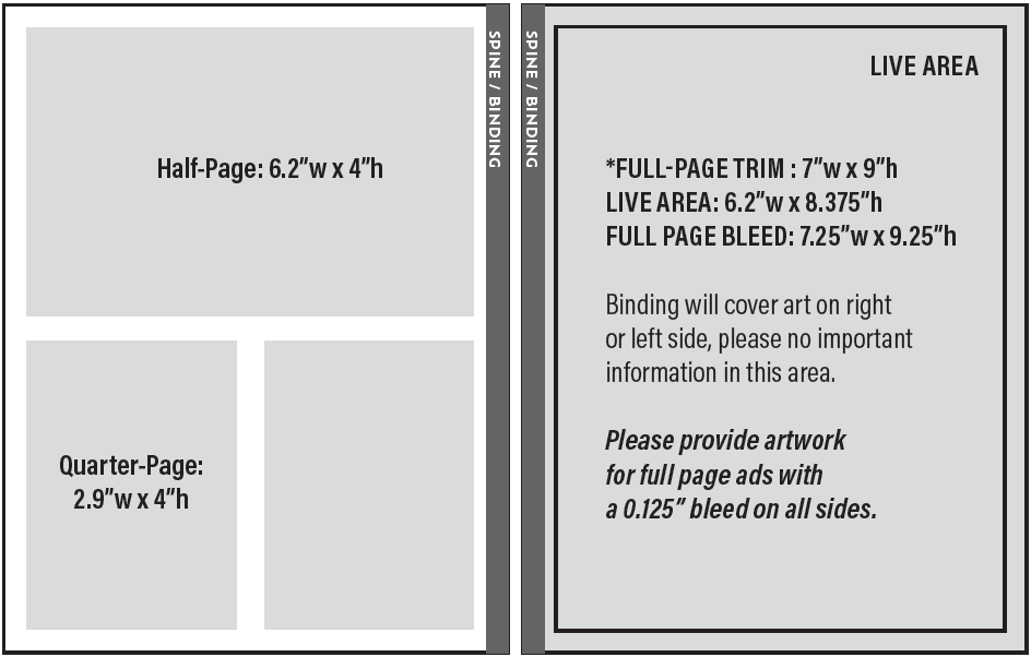 Tribute Ad Size Guide